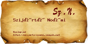 Szijártó Noémi névjegykártya